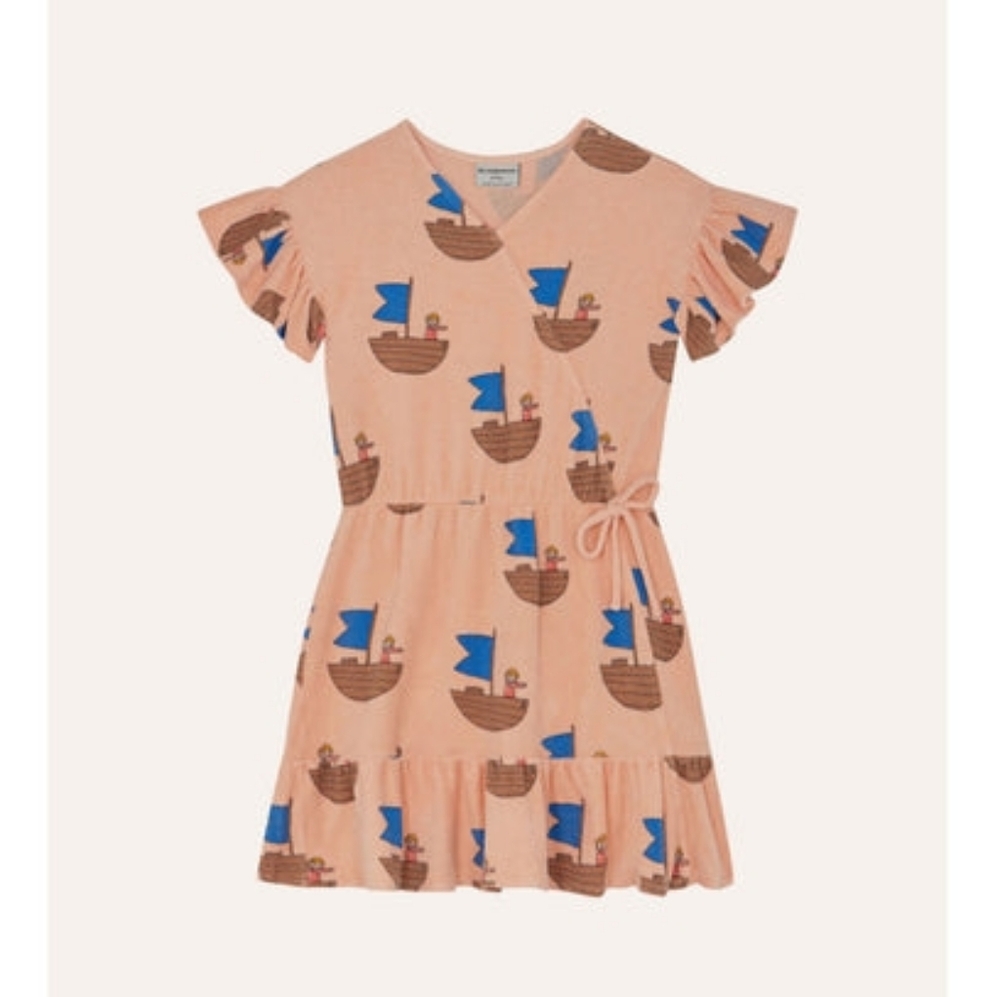 The Campamento | Peach Sailor Allover Dress